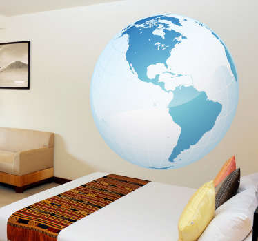 Blue Shade Globe Decal - TenStickers