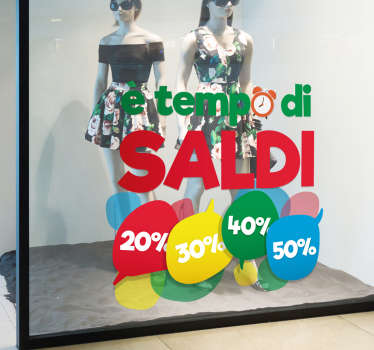 Scritte saldi inverno è tempo di saldi - TenStickers