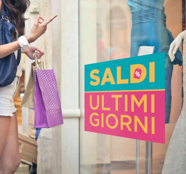 Scritte saldi inverno Ultimi giorni - TenStickers