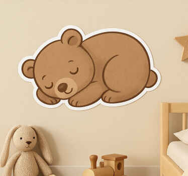 Cute sleeping bear childrens' wall stickers - TenStickers