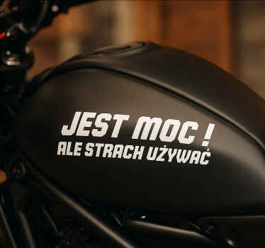 Naklejka na motor - moc, ale strach ją używać! - TenStickers