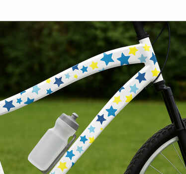 Colorful stars bike sticker - TenStickers