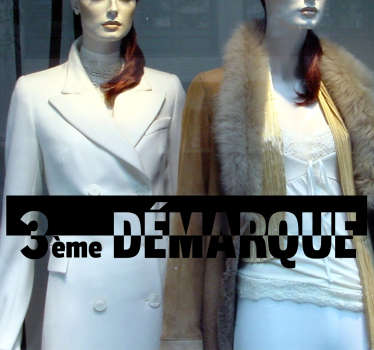 Stickers vitrine 3e  Démarque - TenStickers