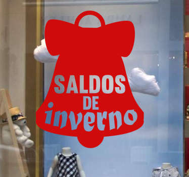 Autocolante montra Saldos de inverno - TenStickers