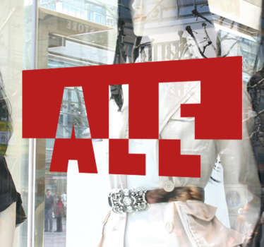 Alennusmyynnit ikkunatarra - Tenstickers