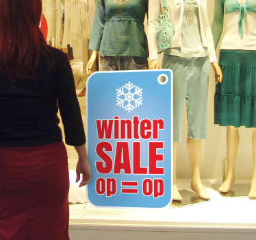 Winter season sale window sticker - TenStickers