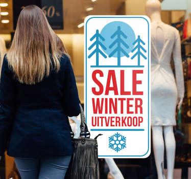 Reclame sticker winter uitverkoop - TenStickers