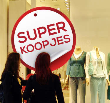 Winkelraam sticker super koopjes - TenStickers