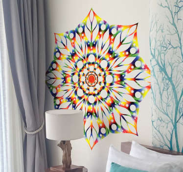 Tie-Dye Mandala Wall Sticker - TenStickers