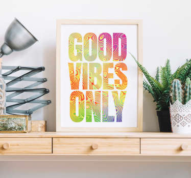 Sticker texte "Good vibes only" - TenStickers