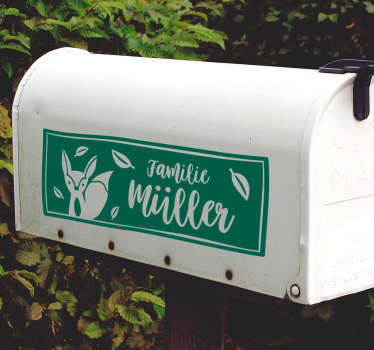 狐狸家庭信家庭文本墙贴花 - TenStickers