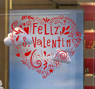 Vinil montras Feliz S. Valentim - TenStickers