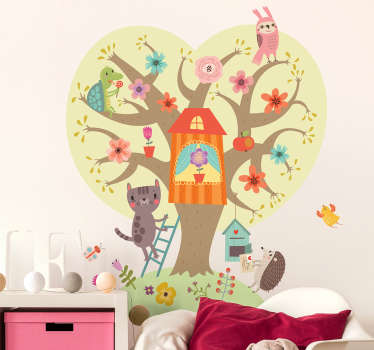 Tree and animals wall sticker wall sticker - TenStickers