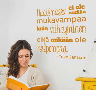 Lastenhuoneen teksti sisustustarra muumi - Tenstickers