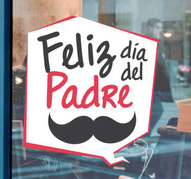 Vinilo escaparate para puertas de cristal Día del Padre - TenVinilo