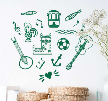 Autocolante decorativo simbolos portugueses - TenStickers