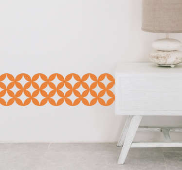 Zierbordüre Retro geometrische Fliese - TenStickers