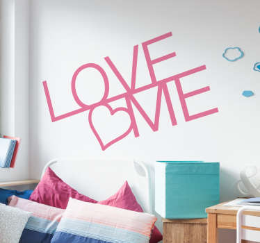 Adesivo amore Love Me monocolore - TenStickers