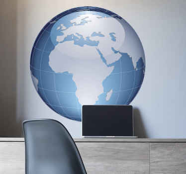 World Map Europe & Africa Sticker - TenStickers