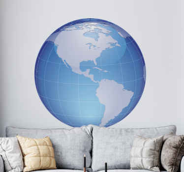 World Map America Sticker - TenStickers