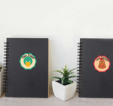 Adhesive labels for school children pet sticker - TenStickers