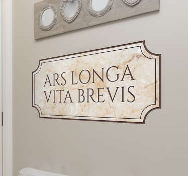 Phrases in Latin Hippocrates quote sticker - TenStickers