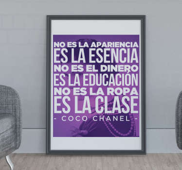 Decorative vinyl wall quote sticker inspire by a coco Chanel . It is available in any required size, adhesive and easy to apply.