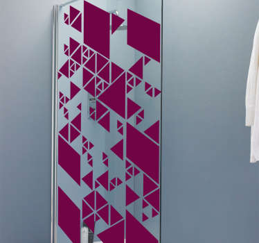 Klebefolie Dusche Polygonale Duschwand - TenStickers