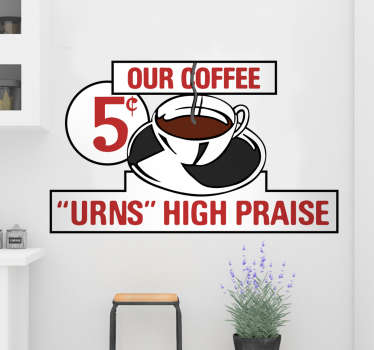 Een vinylsticker met keukenthema om het huis in stijl te versieren. Het is verkrijgbaar in verschillende maten en gemakkelijk aan te brengen.