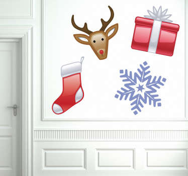 Sticker Set Weihnachten - TenStickers