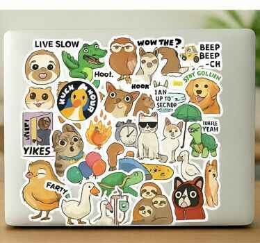 Laptop sticker grappig - TenStickers