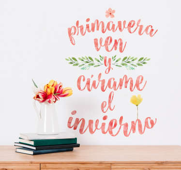 Vinilo día de la primavera - TenVinilo