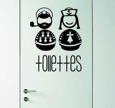 Breton toilet door sticker - TenStickers