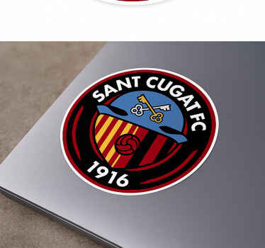 Pegatina para portátil escudo de sant cugat - TenVinilo