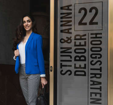 定制门牌号nl窗户贴纸 - TenStickers