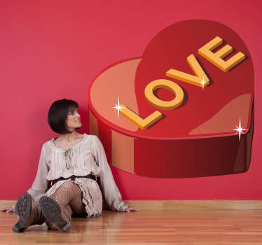Love Herzschachtel Aufkleber - TenStickers