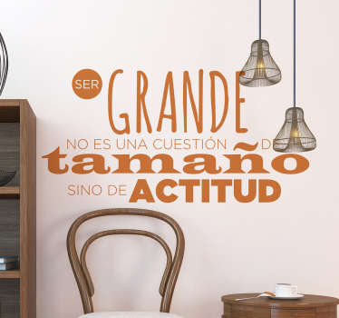 Vinilos frases motivadoras actitud - TenVinilo