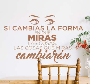 Vinilos textos motivación cambiar cosas - TenVinilo