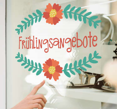 Schaufensteraufkleber Frühlingsangebote - TenStickers