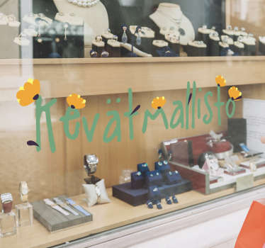 Kevätmallisto Ikkunatarra - Tenstickers