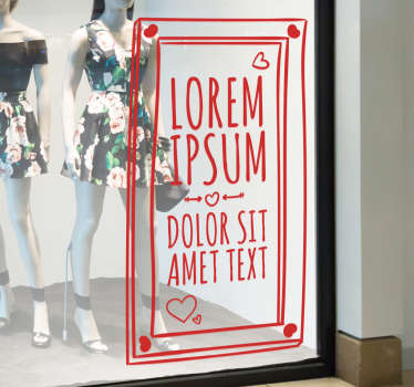 Nalepka za valentinove, rdeča in zlata, na dan - TenStickers