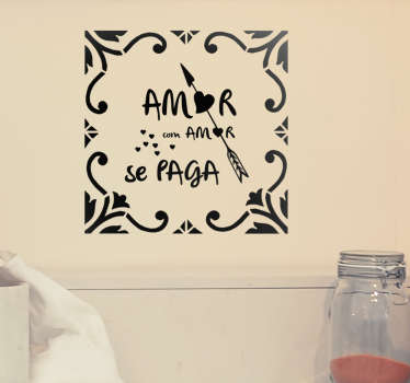 Autocolantes azulejos decorativos Amor com amor - TenStickers