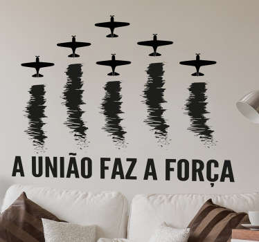 Autocolantes de provérbios União faz força - TenStickers