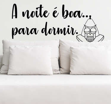 At night home text wall sticker - TenStickers