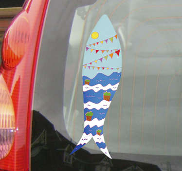Nálepka sao joao rybí auto - TenStickers