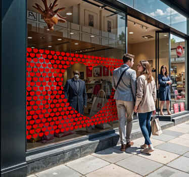 Customisable Valentine's Day Business Sticker - TenStickers