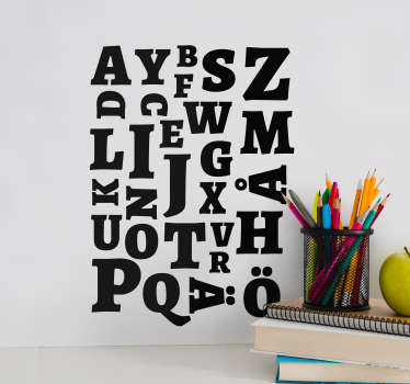 Letter Set text wall sticker - TenStickers