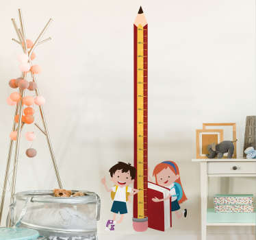 Wandtattoo Messlatte Schulmeter Stift - TenStickers