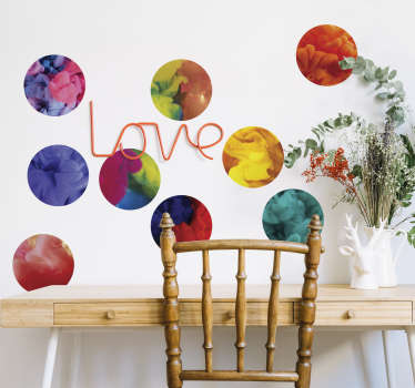 Wandsticker farbiger rauch - TenStickers