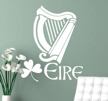 Irish Harp Wall Sticker - TenStickers